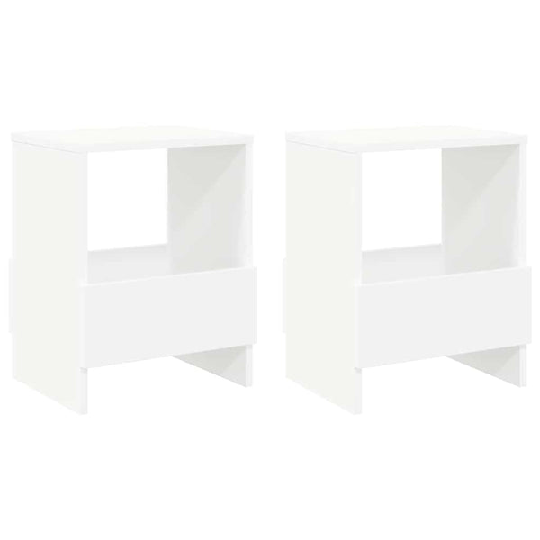 vidaXL Étagère à magazines 2 pcs Blanc 35 x 30 x 45 cm