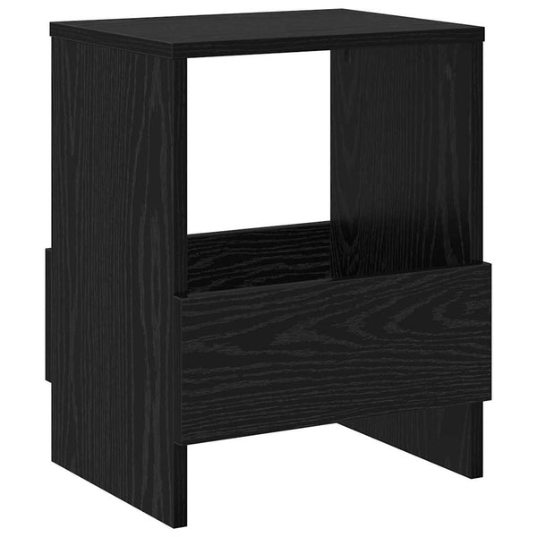 Magazinregal Schwarz Eichenoptik
