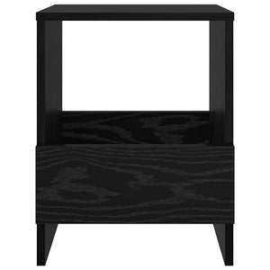 Magazinregal Schwarz Eichenoptik