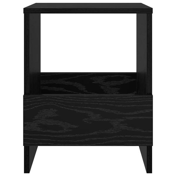 Magazinregal Schwarz Eichenoptik