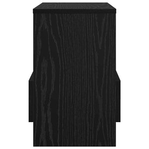 Magazinregal Schwarz Eichenoptik