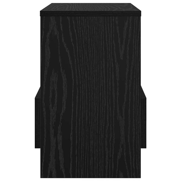 Magazinregal Schwarz Eichenoptik