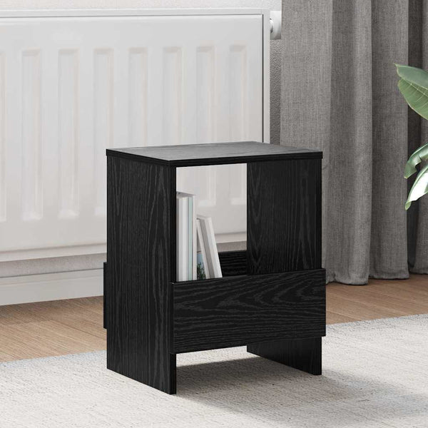 Magazinregal 2er Set Schwarz Eichenoptik