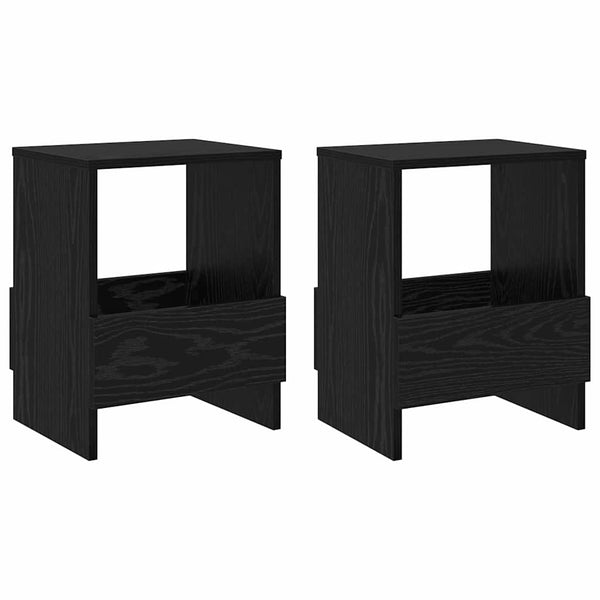 Magazinregal 2er Set Schwarz Eichenoptik
