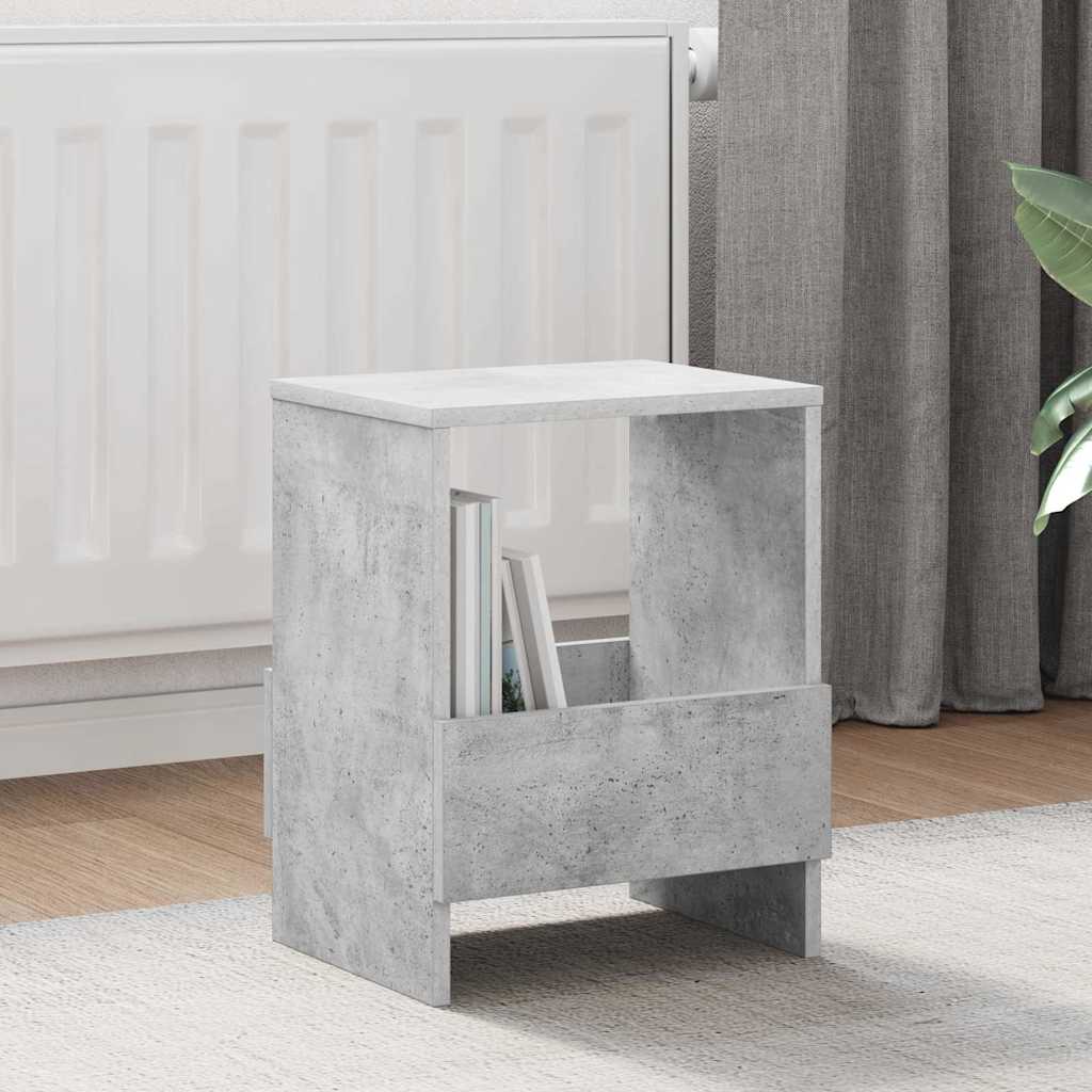 Magazinregal 2er Set Beton Grau 35x30x45cm