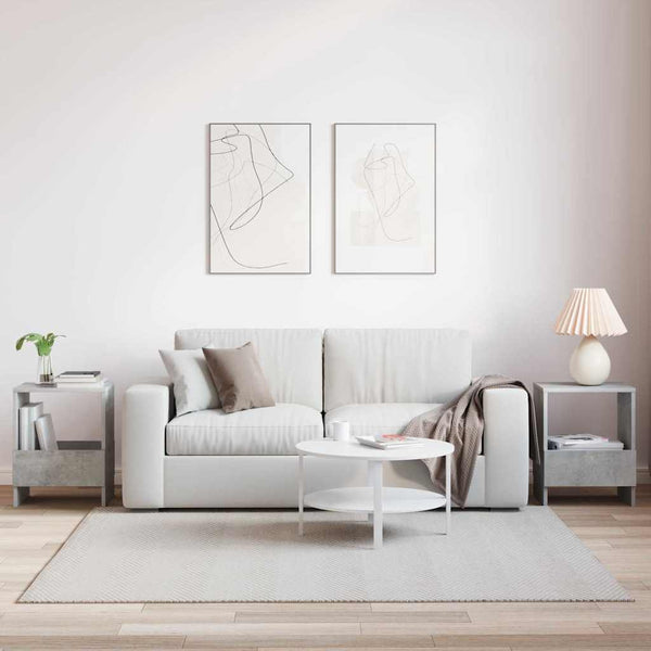 Magazinregal 2er Set Beton Grau 35x30x45cm