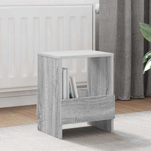 Magazinregal 2er Set Grau Sonoma