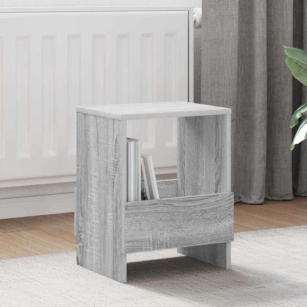 Magazinregal 2er Set Grau Sonoma