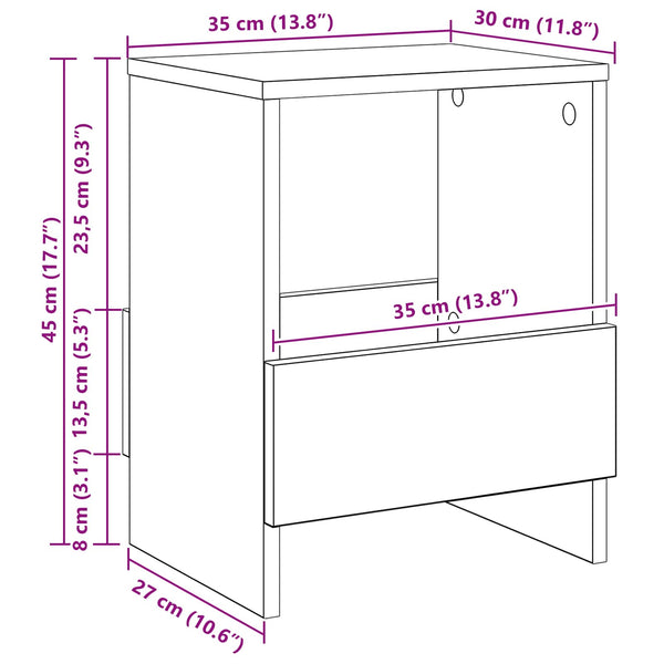 Magazinregal 2er Set Altholz 35x30x45 cm