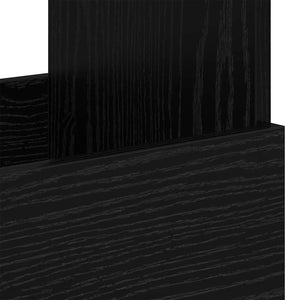 Magazinregal Schwarz Eichenoptik