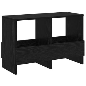 Magazinregal Schwarz Eichenoptik
