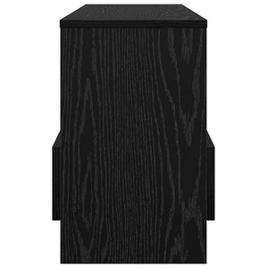 Magazinregal Schwarz Eichenoptik