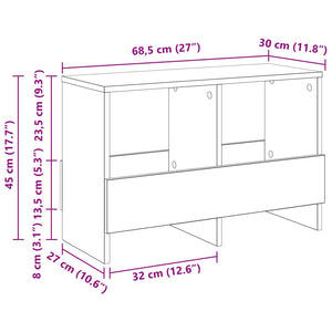 Magazinregal Artisan Eiche 68,5 cm