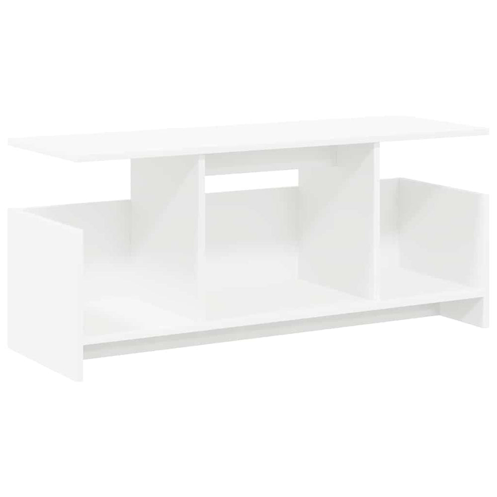 vidaXL Meuble TV blanc 102 x 35 x 45 cm bois d'ingénierie