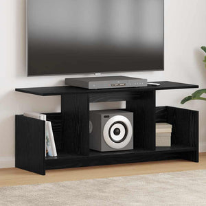 TV-Ständer Schwarz Eichenoptik 102 cm