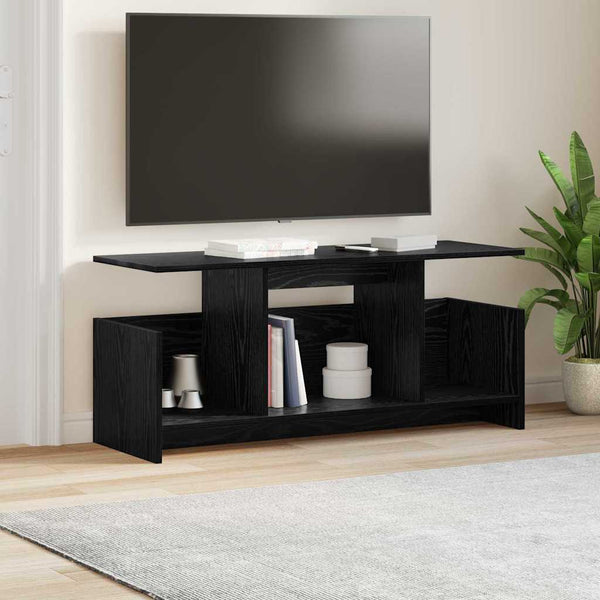 TV-Ständer Schwarz Eichenoptik 102 cm