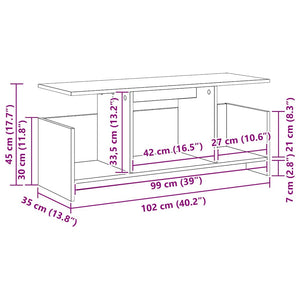 TV-Ständer Artisan Eiche 102 cm