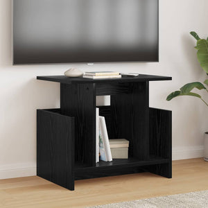 TV-Ständer Schwarz Eichenoptik 50x35x45 cm