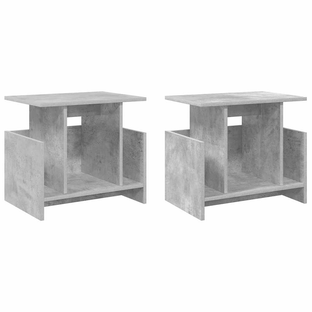 vidaXL Meuble TV 2 pcs Gris béton 50 x 35 x 45 cm Bois d'ingénierie