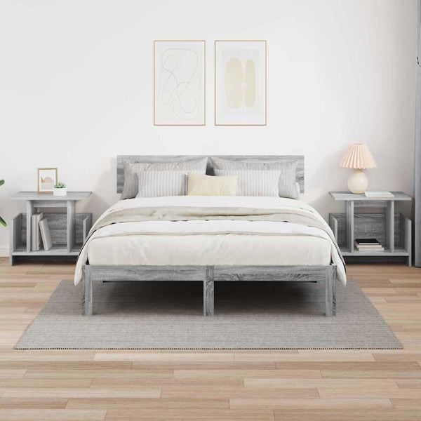 vidaXL Meuble TV 2 pcs Sonoma gris 50 x 35 x 45 cm Bois d'ingénierie