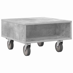 Beistelltisch Grau mit Rollen 50,5x50x30cm