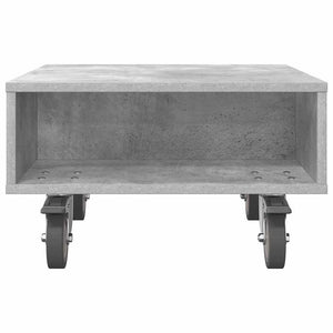 Beistelltisch Grau mit Rollen 50,5x50x30cm