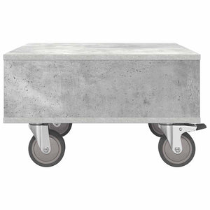 Beistelltisch Grau mit Rollen 50,5x50x30cm
