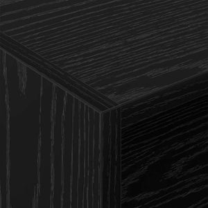 vidaXL Meuble à disques vinyles noir aspect chêne 78,5 x 35 x 45 cm