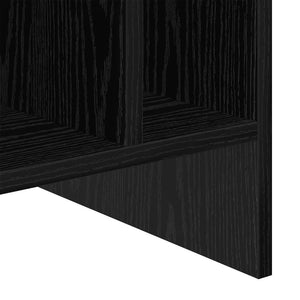 vidaXL Meuble à disques vinyles noir aspect chêne 78,5 x 35 x 45 cm