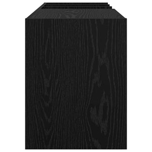 vidaXL Meuble à disques vinyles noir aspect chêne 78,5 x 35 x 45 cm