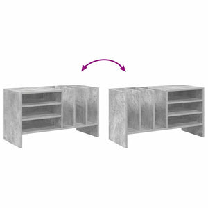 Schallplattenschrank Beton Grau