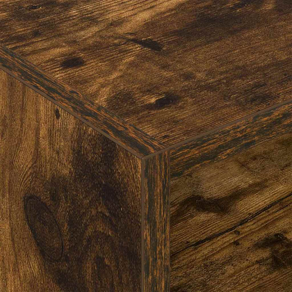 vidaXL Meuble de rangement vinyles Chêne fumé 78,5 x 35 x 45 cm