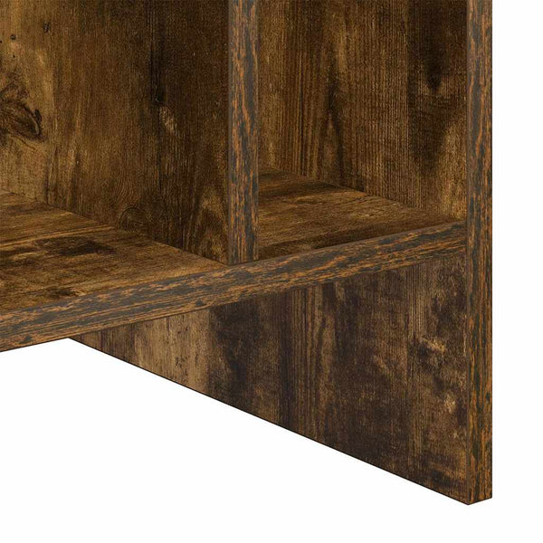 vidaXL Meuble de rangement vinyles Chêne fumé 78,5 x 35 x 45 cm