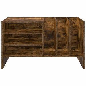 vidaXL Meuble de rangement vinyles Chêne fumé 78,5 x 35 x 45 cm