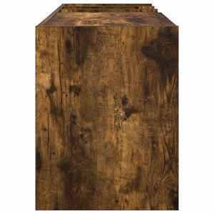 vidaXL Meuble de rangement vinyles Chêne fumé 78,5 x 35 x 45 cm