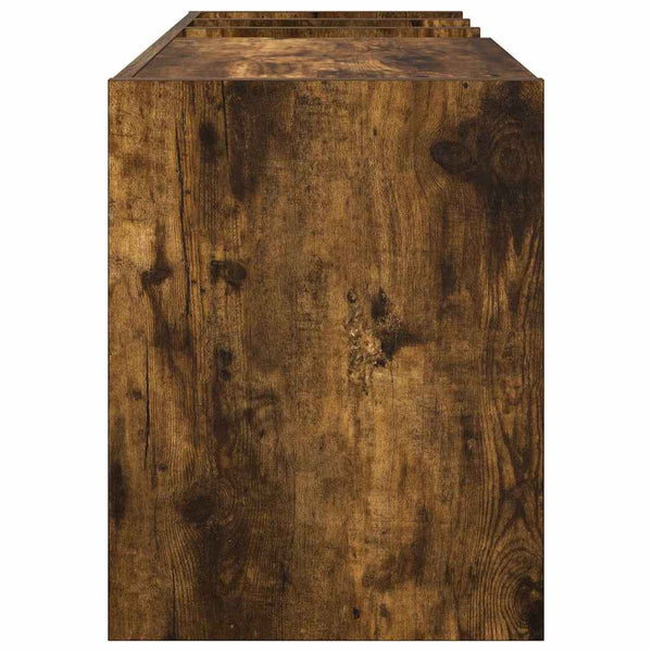 vidaXL Meuble de rangement vinyles Chêne fumé 78,5 x 35 x 45 cm