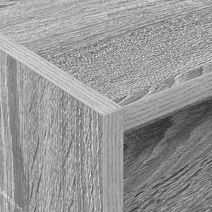 Schallplattenschrank Grau Sonoma mit Regal