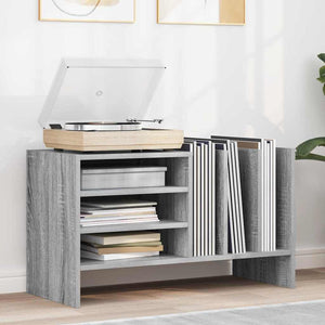 Schallplattenschrank Grau Sonoma mit Regal