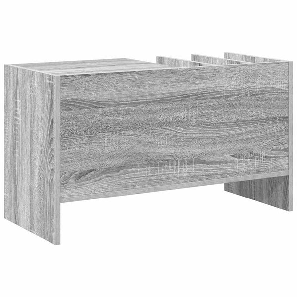 Schallplattenschrank Grau Sonoma mit Regal