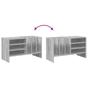 Schallplattenschrank Grau Sonoma mit Regal