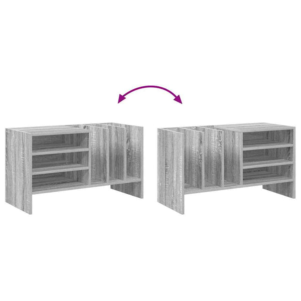 Schallplattenschrank Grau Sonoma mit Regal
