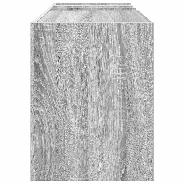 Schallplattenschrank Grau Sonoma mit Regal