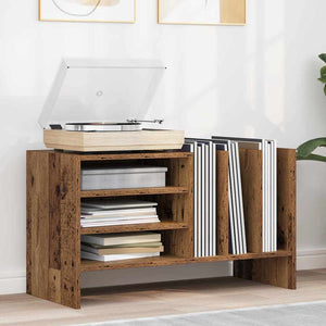 vidaXL Meuble pour disques vinyles en bois de récupération 78,5 x 35 x 45 cm bois d'ingénierie