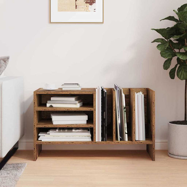 vidaXL Meuble pour disques vinyles en bois de récupération 78,5 x 35 x 45 cm bois d'ingénierie