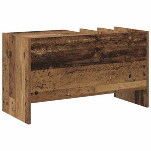 vidaXL Meuble pour disques vinyles en bois de récupération 78,5 x 35 x 45 cm bois d'ingénierie