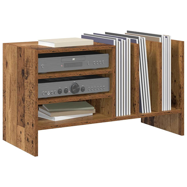 vidaXL Meuble pour disques vinyles en bois de récupération 78,5 x 35 x 45 cm bois d'ingénierie