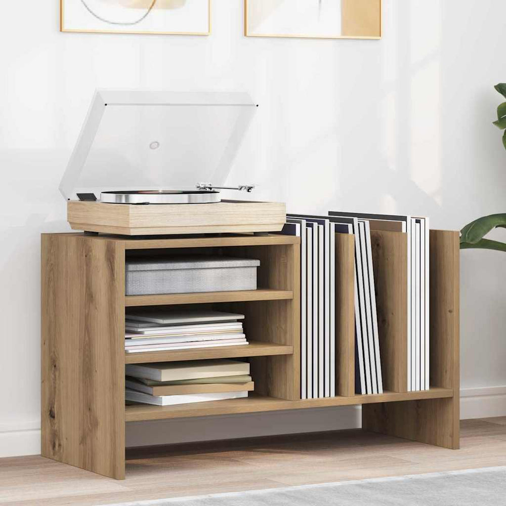 Schallplattenschrank Artisan-Eiche mit Regal