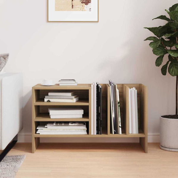 Meuble de rangement pour disques vinyles avec étagère vidaXL chêne Artisan 78,5 x 35 x 45 cm
