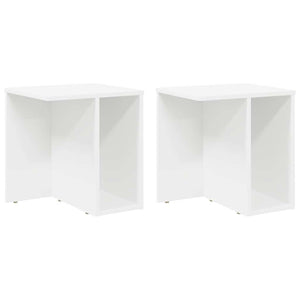 Weiße Beistelltische, 2er Set
