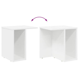 Weiße Beistelltische, 2er Set